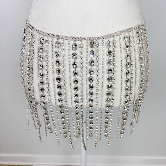 Camila Coelho Penny Skirt in Silver - Picture 6 of 8